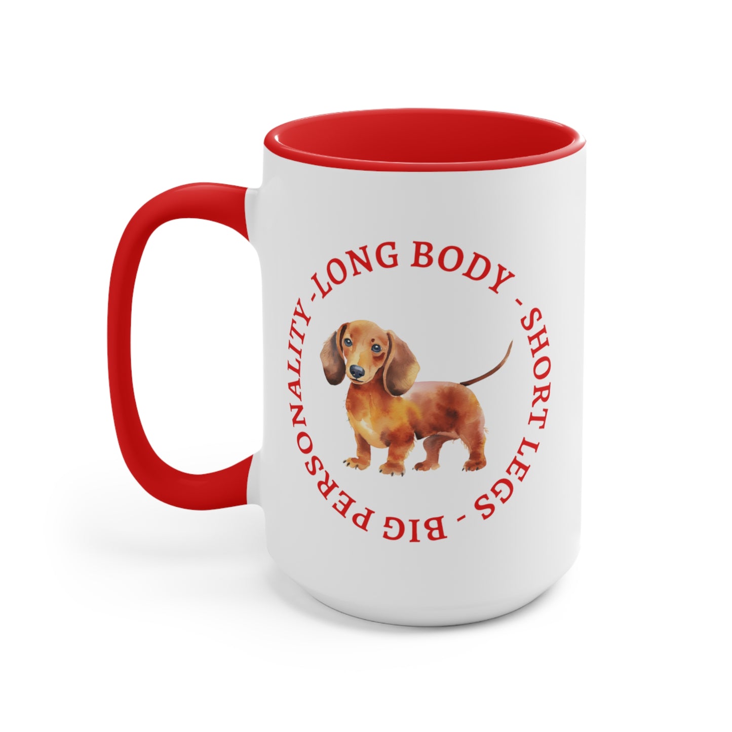 Dachsund Two Tone Accent Mug, 11oz 15oz