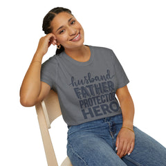 Husband Father Protector Hero Unisex Softstyle T-Shirt