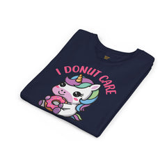 I Donut Care Unicorn Youth Short Sleeve Tee - Fun & Whimsical T-Shirt for Kids