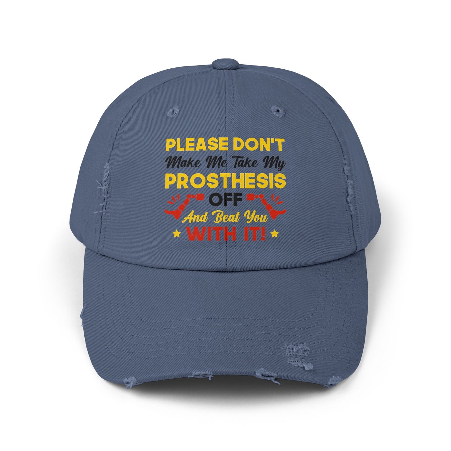 Funny Leg Amputee Quote - distressed unisex cap