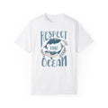 Whales, Respect The Ocean -  Graphic Unisex Garment-Dyed T-shirt