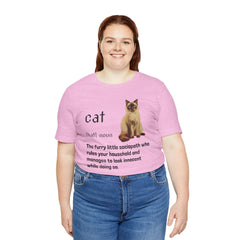 Cat Sociopath Defintion - Unisex Jersey Short Sleeve Tee