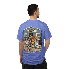 Lauren McGowan Front Logo Back Graphic Baldwin Harbor Animal Hospital "Who Let the Dogs Out?" Tee