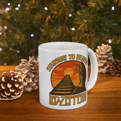 Vintage-Inspired Ceramic Mug for Coffee Lovers, Get The Led Out, Retro Classic Rock Mug