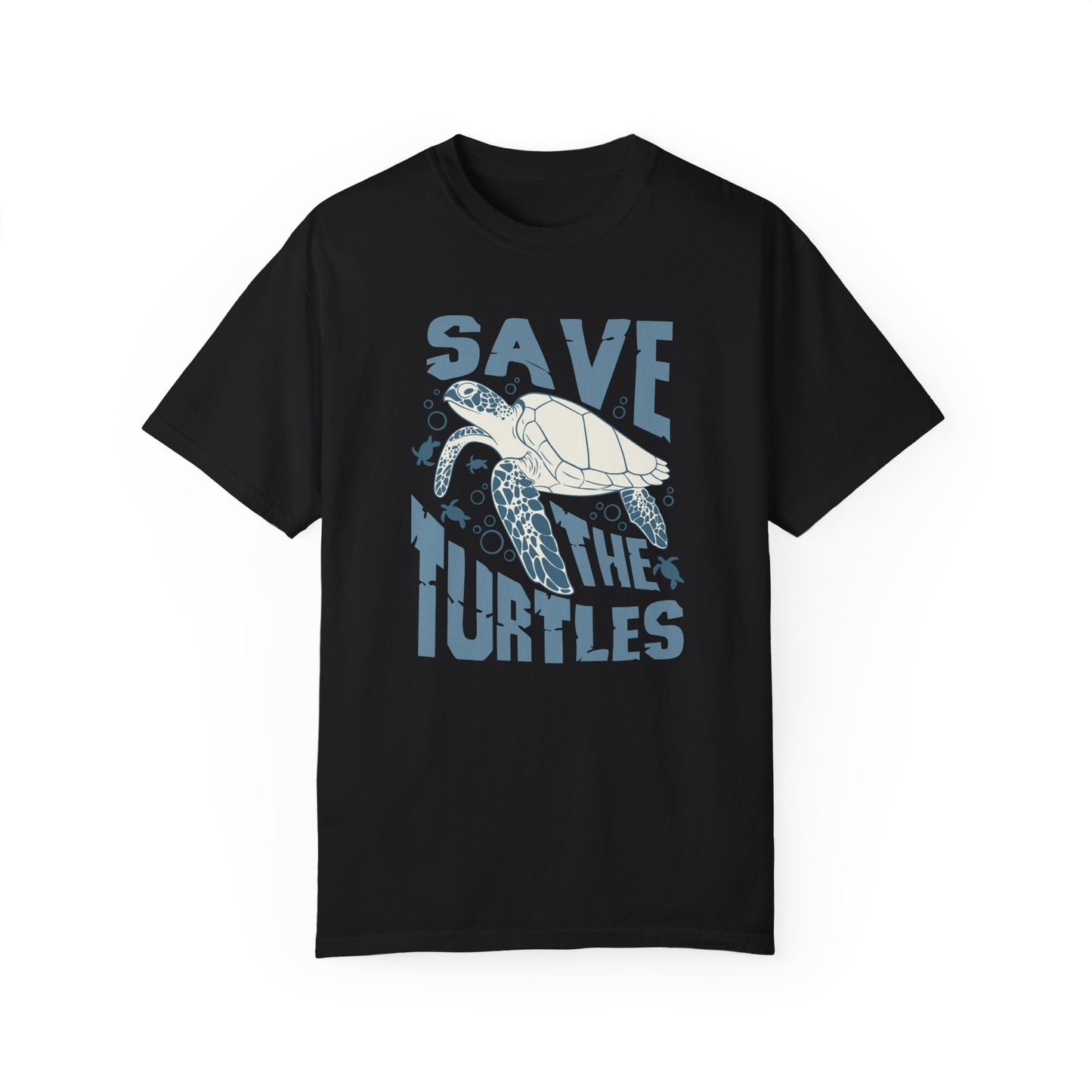 Sea Turtles, Save The Turtles -  Graphic Unisex Garment-Dyed T-shirt