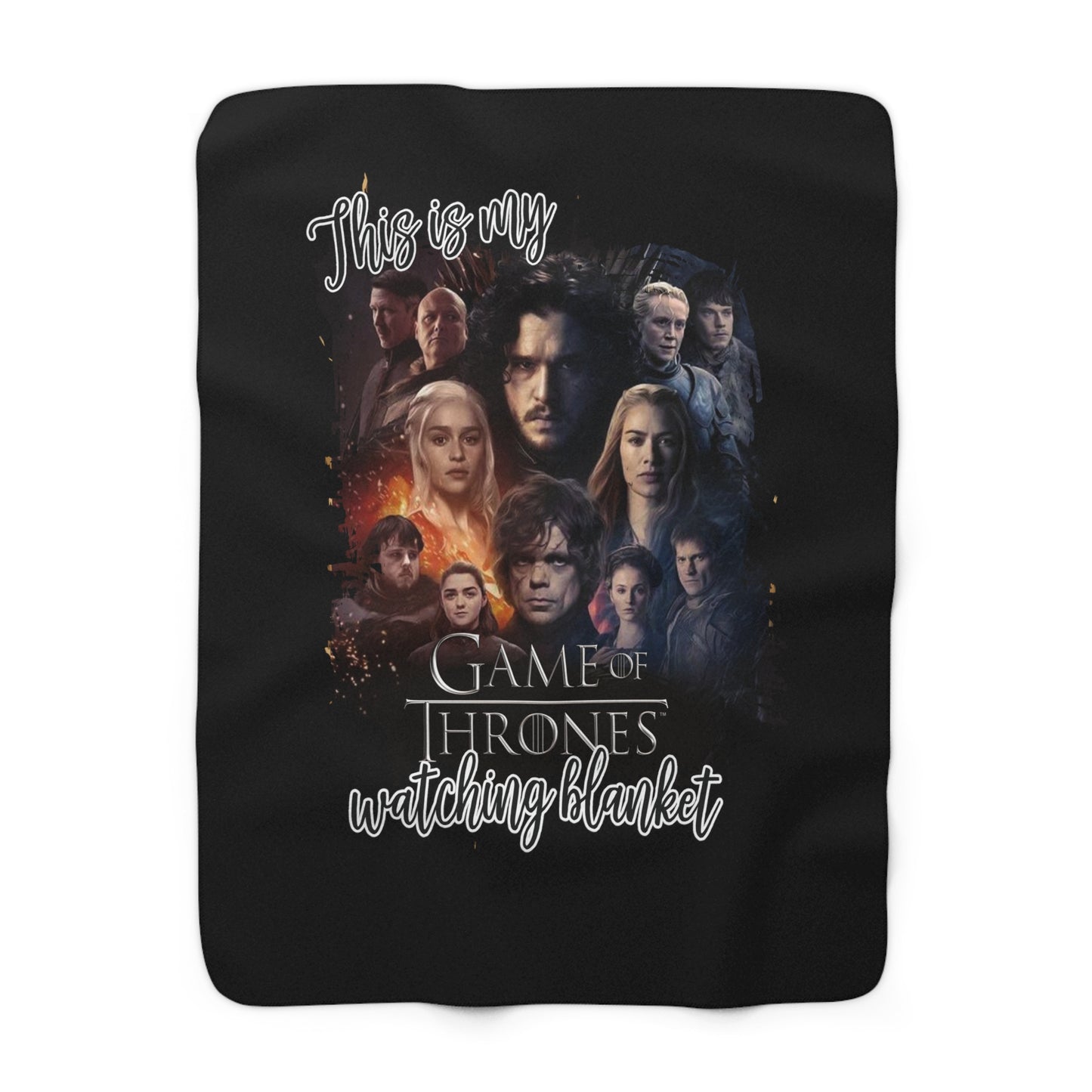 GAME OF THRONES - Sherpa Fleece Blanket | Comfort, Gift For Him, Gift For Her, Fan Gift, Birthday Gift, Cozy Gift, Pop Culture, IronThrone