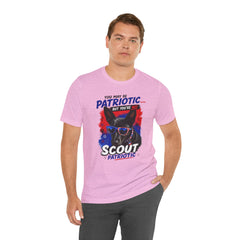 Personalized With Your Dogs Image and Name Patriotic Unisex Jersey Short Sleeve Tee