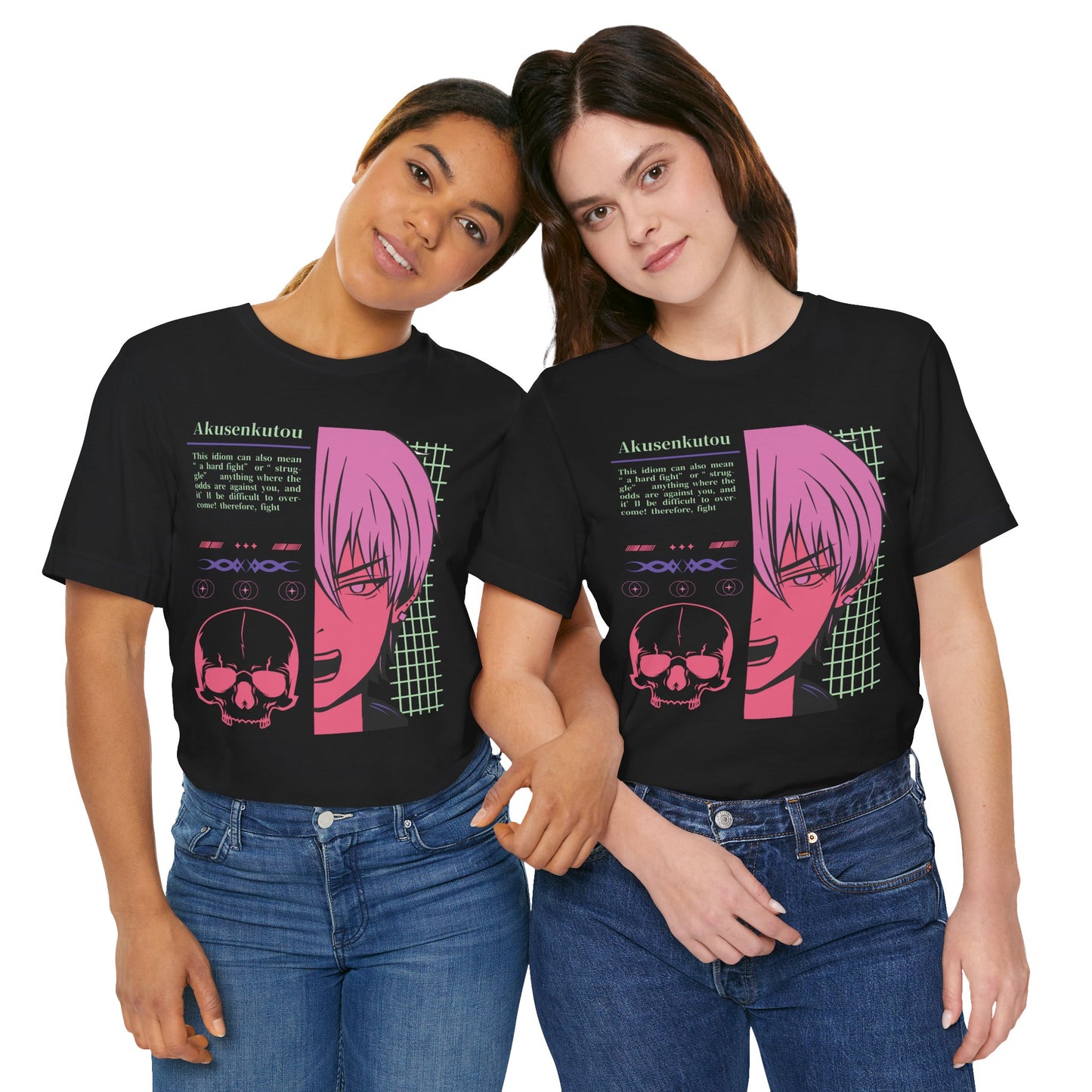 Anime Skull Art - Unisex Jersey Short Sleeve Tee