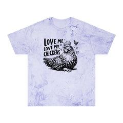 Love Me Love My Chickens Graphic Unisex Color Blast T-Shirt