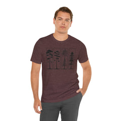 Nature-Inspired Unisex Jersey Tee, Tree Graphic T-Shirt, Eco-Friendly Fashion, Gift for Nature Lovers, Casual Wear, Outdoor Adventure