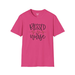 Blessed Nurse - Unisex Softstyle T-Shirt | Nurse Awareness, Medical Wear, Gift For Her, Scrubs Tee, Medical Staff Gift, Registered Nurse, RN