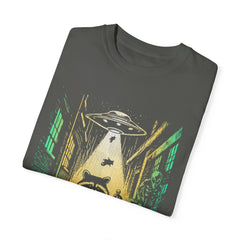 Raccoon UFO Funny Comfort Colors Graphic T-Shirt