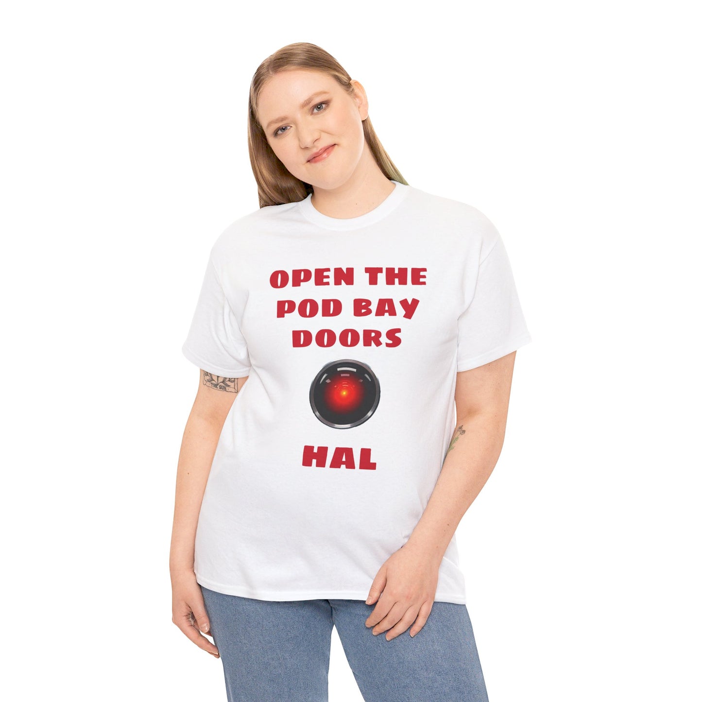 Open The Pod Bay Doors HAL, Graphic Unisex Heavy Cotton Tee