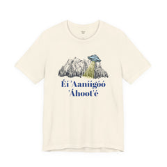 Éí Aanighóó Áhoolé Navajo The Truth Is Out There UFO Unisex Short Sleeve Tee