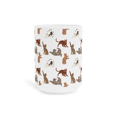 Playful Pets Ceramic Mug - Cute Cat and Dog Design for Animal Lovers