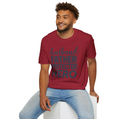 Husband Father Protector Hero Unisex Softstyle T-Shirt