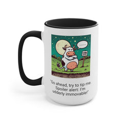 COW TIPPING Awareness - Accent Mugs | Cow Tipping Is Real, Bovine Humor. Gift For Him, Gift For Her, Farm Humor, Cow Fan Gift, Farm Animal