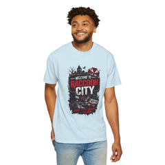 Raccoon City Graphic T-Shirt — "Welcome to Raccoon City" Horror Gamer Tee