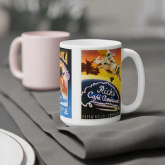 Casablanca Movie Mug,film lover gift,classic movie,Hollywood mug,vintage film,Bogart fan gift,Bergman fan gift, film noir mug,Oscar Winning