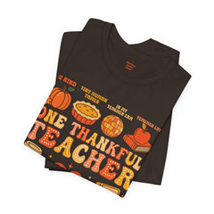 One Thankful Teacher T‑Shirt – Fall and Thanksgiving  Teacher Appreciation Tee