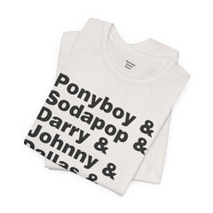 The Outsiders Shirt, Greasers Characters Shirt, Unisex Jersey Short Sleeve Tee
