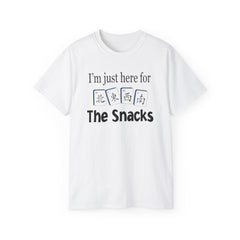 I'm Just Here For the Snacks Mahjong Tiles Unisex Ultra Cotton Tee / See our matching Coffee Mugs