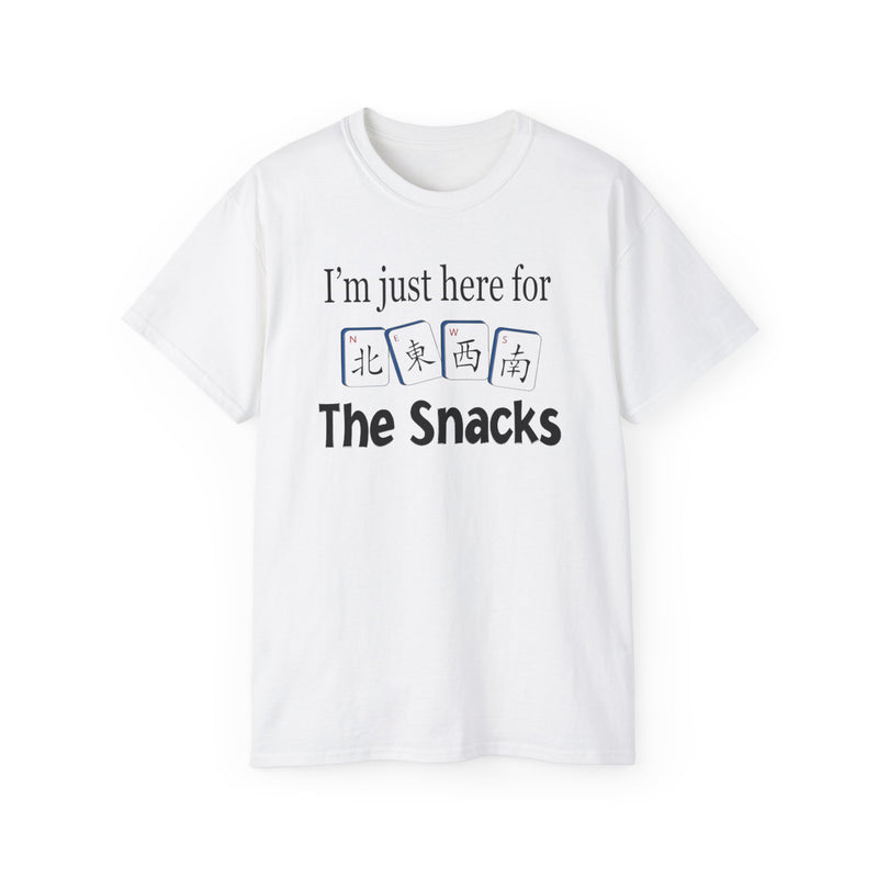I'm Just Here For the Snacks Mahjong Tiles Unisex Ultra Cotton Tee / See our matching Coffee Mugs