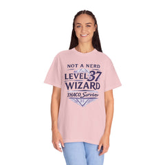 Level 37 Wizard T-Shirt — "Not a Nerd" THAC0 Survivor D&D Gamer Tee