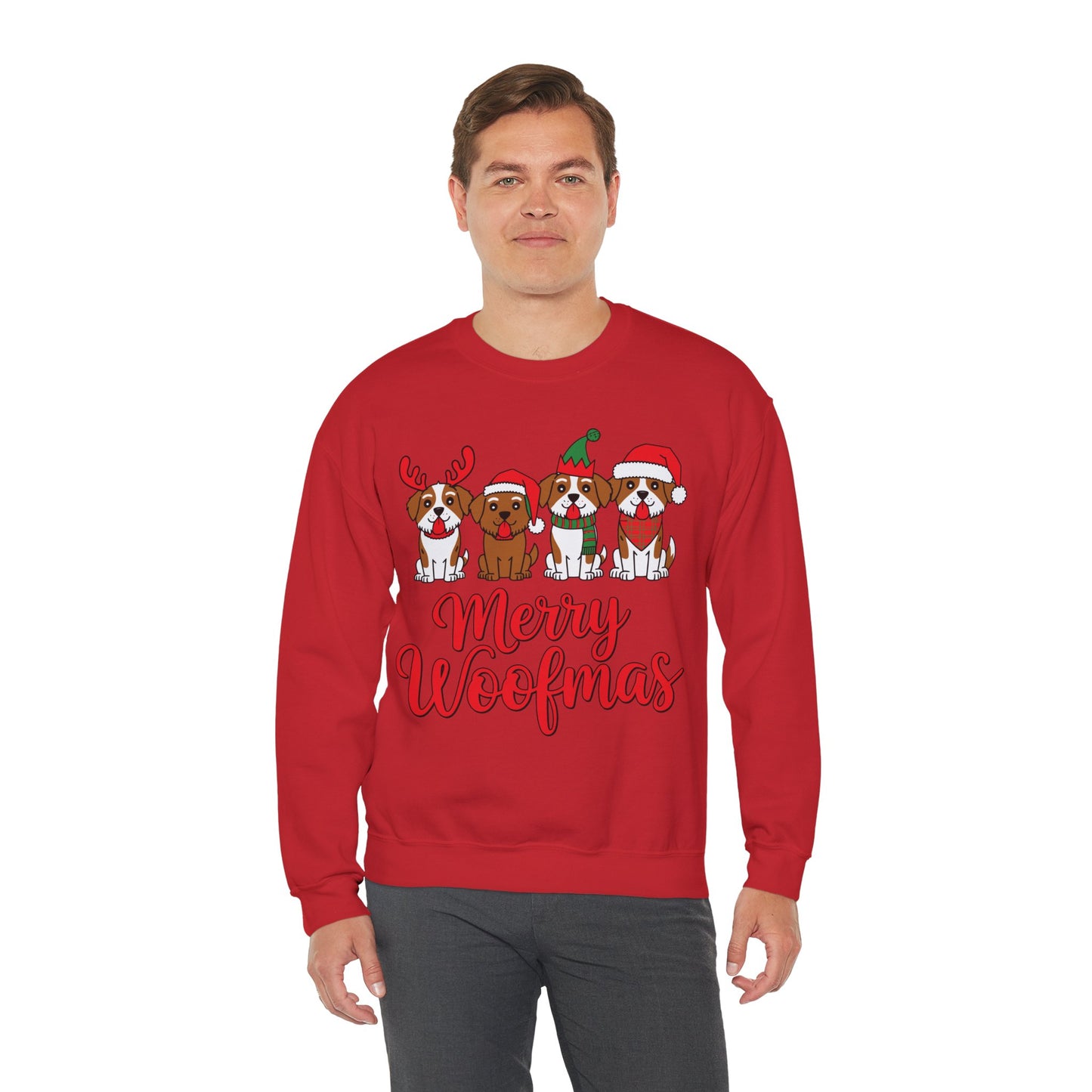 Merry Woofmas- Unisex Heavy Blend™ Crewneck Sweatshirt