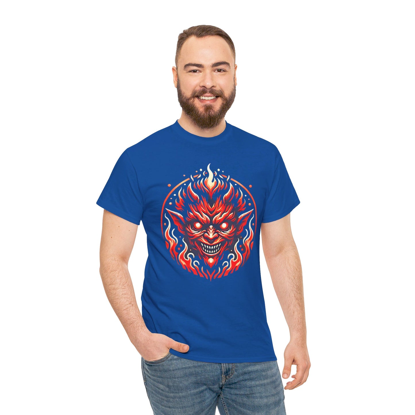 Fiery Fire Imp - Graphic Unisex Heavy Cotton Tee