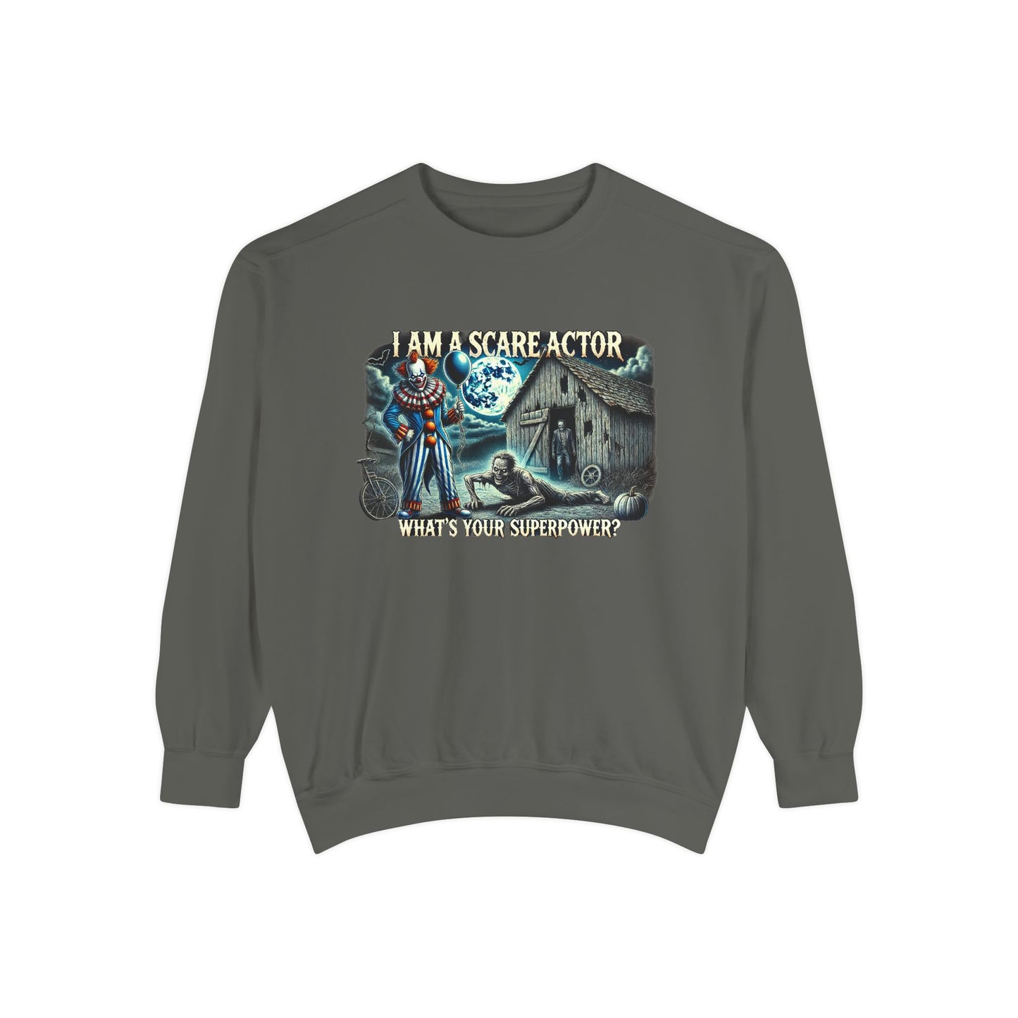 Scare Actor Halloween Unisex Garment-Dyed Sweatshirt