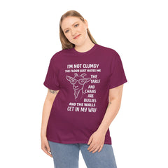 Clumsy Funny Goat Graphic Tee | Unisex Heavy Cotton Tee | Great Gift for Animal Lovers, Birthdays, Casual Wear, Humorous Gifts, Everyday Style