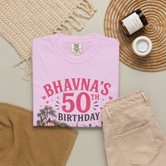 Bhavna Personalized 50th Birthday Girls Trip Savannah, Georgia T-Shirt