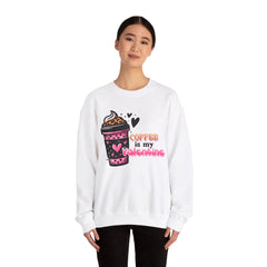 Woman's Coffee Is My Valentine - Unisex Heavy Blend™ Crewneck Sweatshirt
