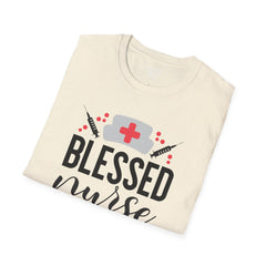 Blessed Nurse - Unisex Softstyle T-Shirt | Nurse Awareness, Medical Apparel, Gift For Her, Scrub Tee, Hospital Staff Gift, Registered Nurse