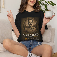 Sarajevo Vintage Poster T-Shirt — 'Very Bad. Would Not Recommend.' Historical Travel Tee