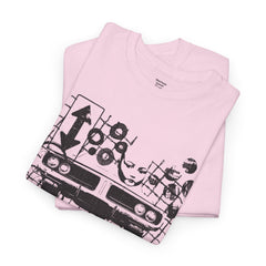 Abstract Retro Racing Car Unisex Heavy Cotton Tee | Perfect for Car Enthusiasts, Father's Day Gift, Casual Wear, Vintage Style, Unique Graphic Shirt