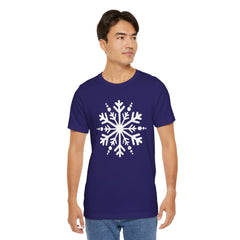 Let It Snow Galaxy Snowflake T-Shirt — Christmas Winter Starburst Tee