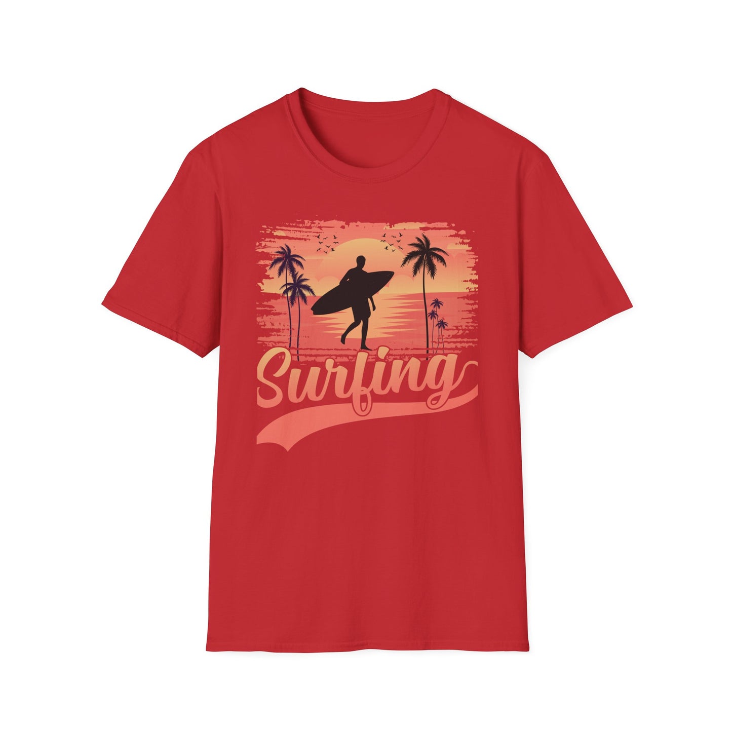 Surfing Unisex Softstyle Graphic T-Shirt