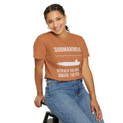 Submariners T‑Shirt — “Beneath the Waves Above the Rest” Navy Crew Tee