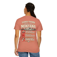 Montana Graphic T-Shirt — "Three Things You Don’t Do in Montana"