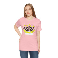 Hanukkah Menorah - Unisex Jersey Short Sleeve Tee