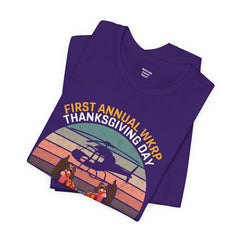Thanksgiving Turkey Drop Unisex Tee - Vintage WKRP Design