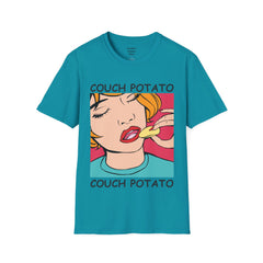 Couch Potato Pop Art Girl Unisex Softstyle T-Shirt