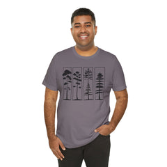 Nature-Inspired Unisex Jersey Tee, Tree Graphic T-Shirt, Eco-Friendly Fashion, Gift for Nature Lovers, Casual Wear, Outdoor Adventure