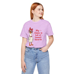 Teacher Valentine T-Shirt — "My Class Is Full of Sweet Hearts" Cute Duck Design