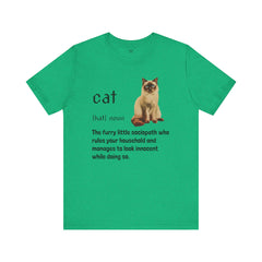 Cat Sociopath Defintion - Unisex Jersey Short Sleeve Tee