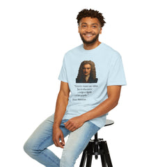 Isaac Newton Quote T-Shirt — "Gravity wasn't my idea" Scientific Humor Tee