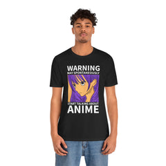 Funny Anime Talk Quote with Girl - Unisex Jersey Short Sleeve Tee