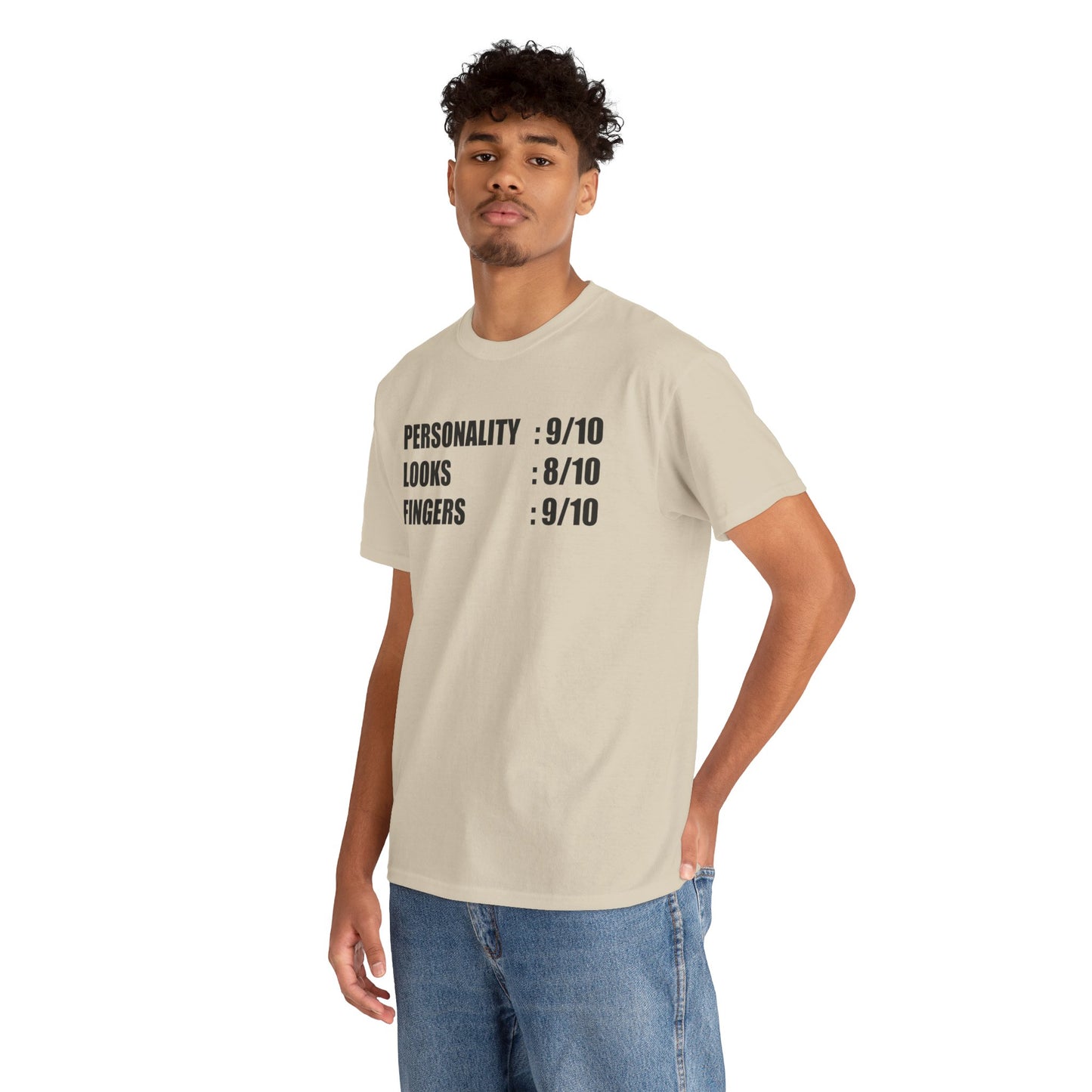 Personality, Looks, Fingers Count - Unisex Heavy Cotton Tee / Prosthetic Humor / One Leg / One Arm / Missing Fingers